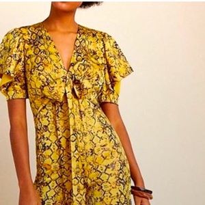 ANTHROPOLOGIE SNAKESKIN JUMPSUIT